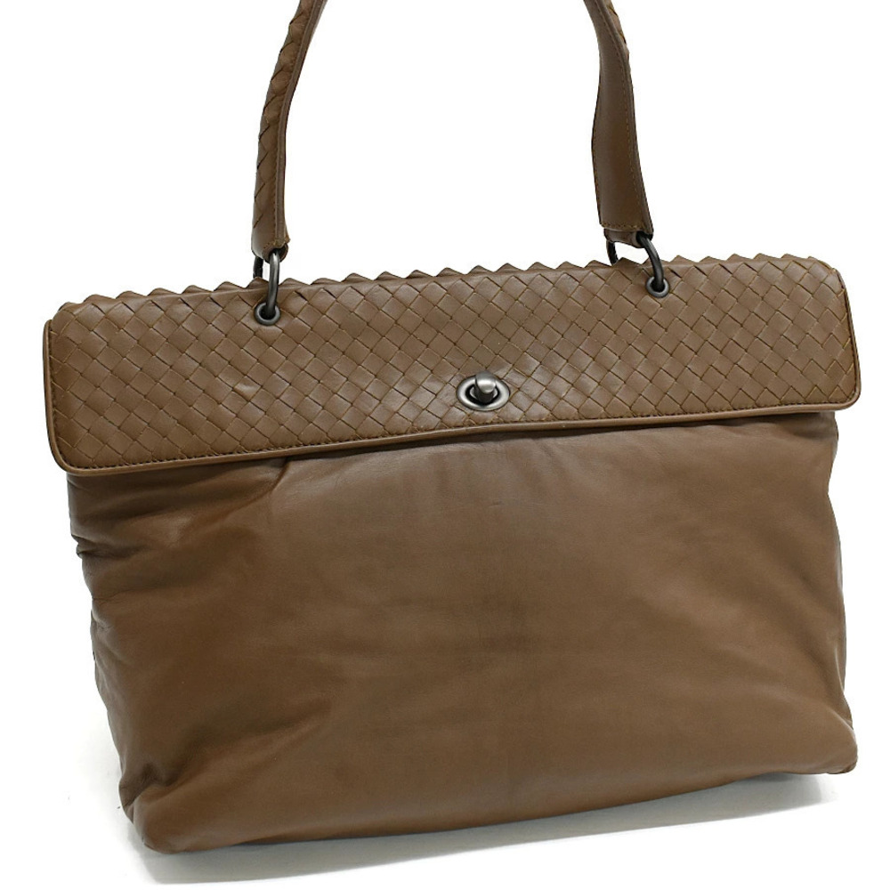 Bottega Veneta Handbag Intrecciato Leather Brown